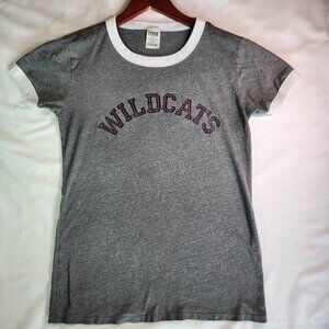 PINK Women's "Wildcats" Tee Gray/white size small